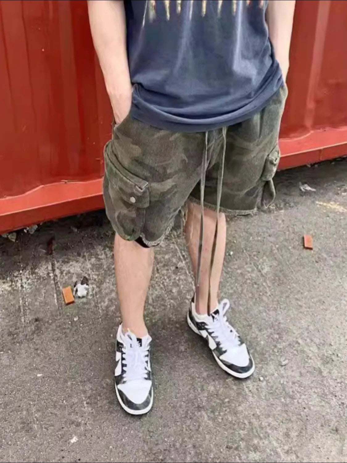 Men's Drawstring Camouflage Shorts