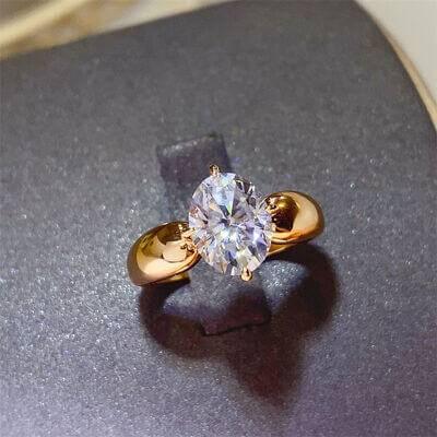 2 Carat Moissanite 925 Sterling Silver Ring - Clothes For Her Online Store