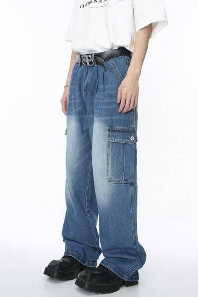 Baggy Jeans with Cargo Pockets - Clothes For Her Online Store