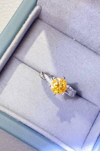 2 Carat Moissanite 925 Sterling Silver Ring - Clothes For Her Online Store