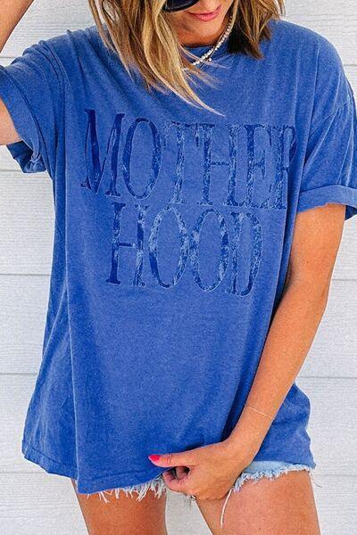 MOTHERHOOD Letter Graphic T-Shirt - Clothes For Her Online Store