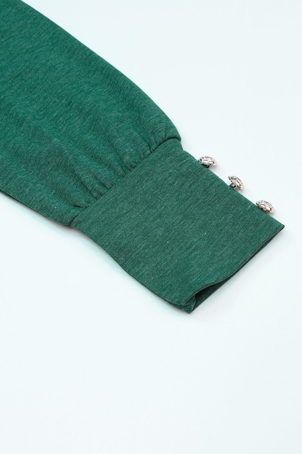 Cutout Round Neck Long Sleeve Top - Clothes For Her Online Store