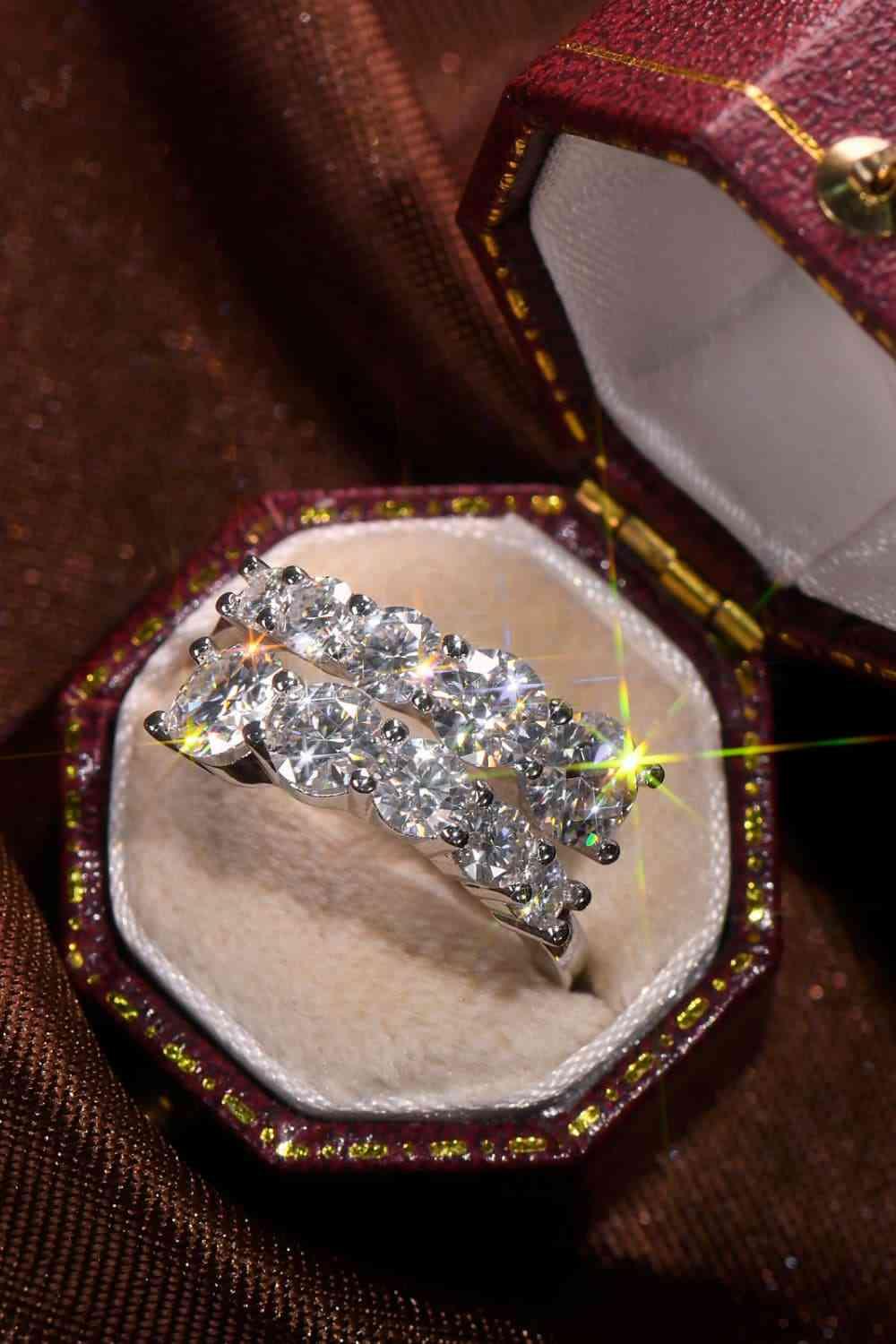 Adored Moissanite 925 Sterling Silver Ring - Clothes For Her Online Store