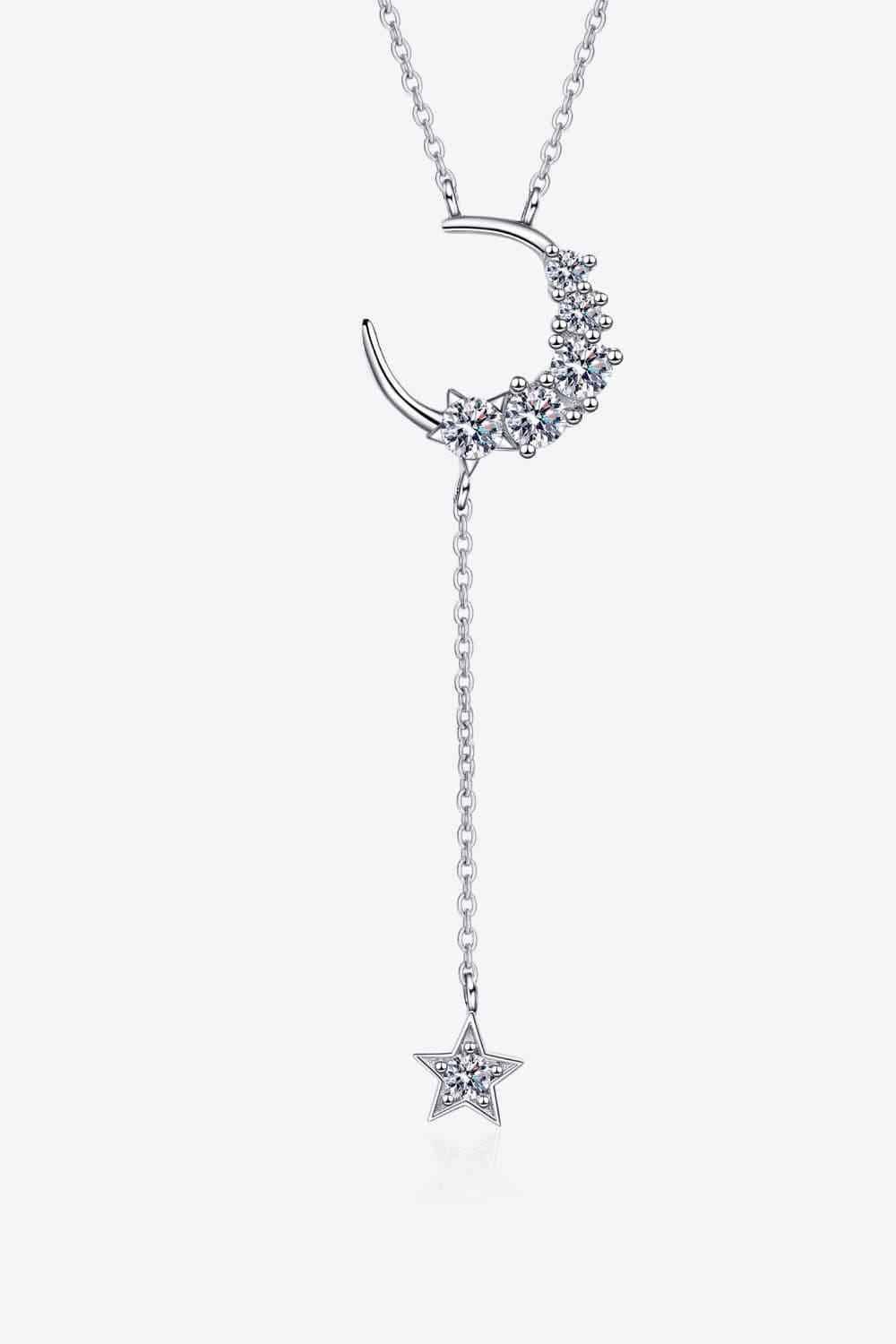 Star & Moon Moissanite Necklace - Clothes For Her Online Store