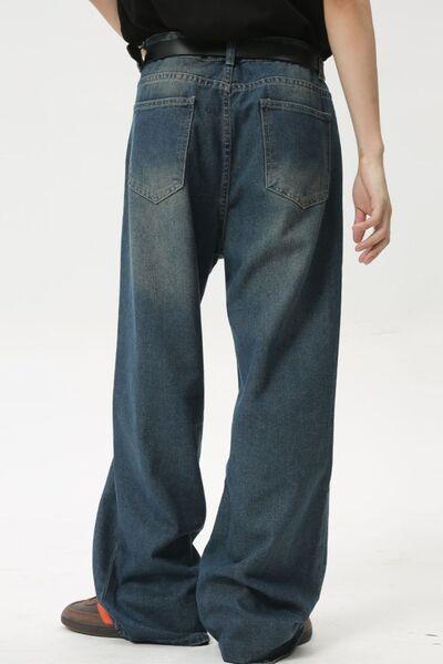 Men's Mid Rise Straight Leg Jeans - Clothes For Her Online Store