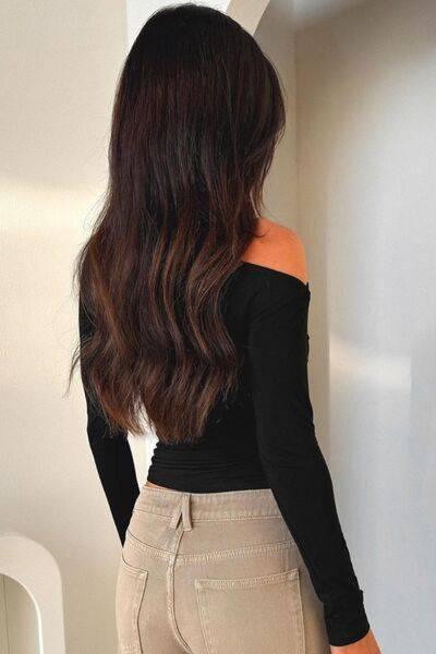 Single Shoulder Long Sleeve T-Shirt - Clothes For Her Online Store