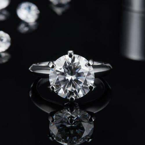 5 Carat Moissanite 925 Sterling Silver Ring - Clothes For Her Online Store