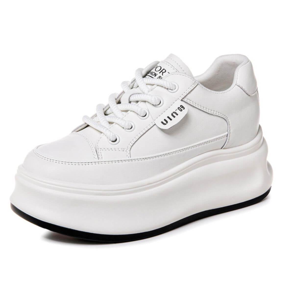 Lace Up Round Toe Platform Sneakers - Clothes For Her Online Store