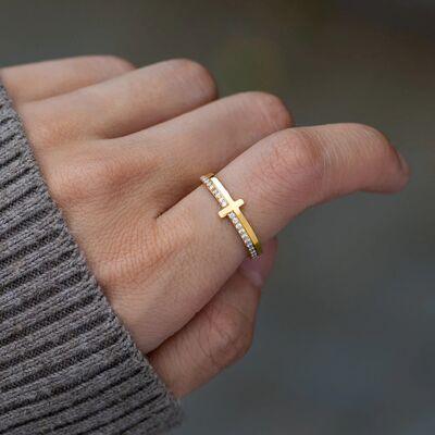 925 Sterling Silver Cross Ring - Clothes For Her Online Store