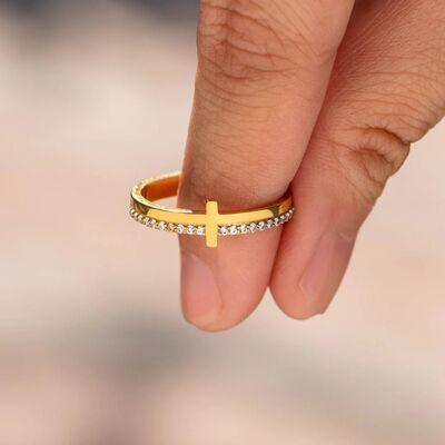 925 Sterling Silver Cross Ring - Clothes For Her Online Store