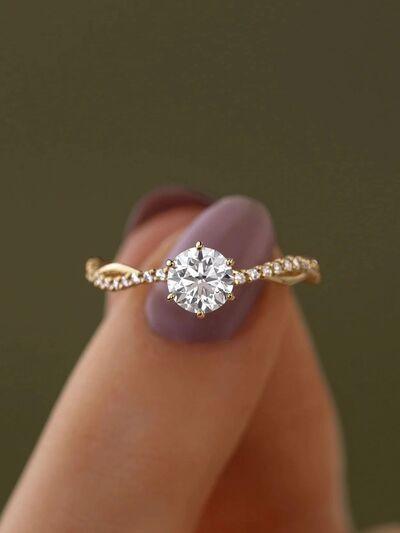 925 Sterling Silver Inlaid Zircon Ring - Clothes For Her Online Store