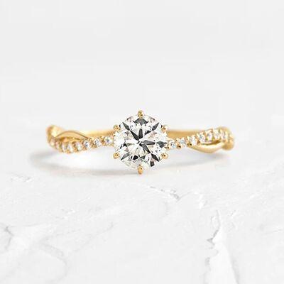 925 Sterling Silver Inlaid Zircon Ring - Clothes For Her Online Store