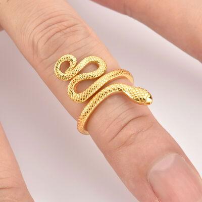 925 Sterling Silver Snake Shape Ring - Clothes For Her Online Store