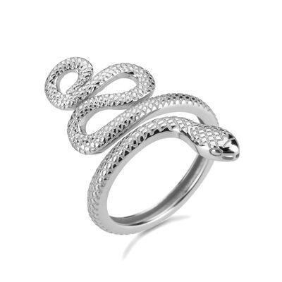 925 Sterling Silver Snake Shape Ring - Clothes For Her Online Store