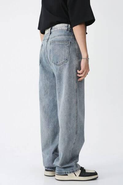 Wide Leg Jeans with Pockets - Clothes For Her Online Store