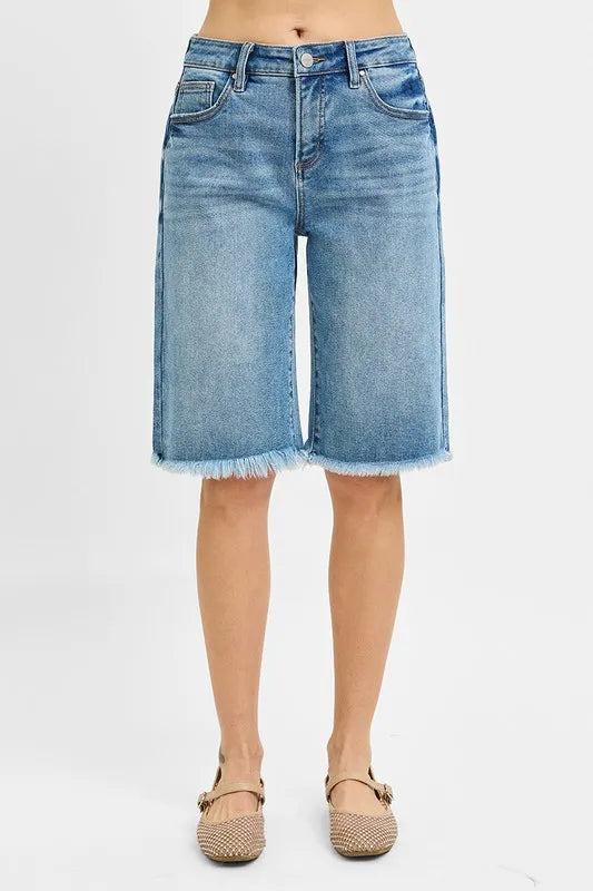 RISEN Tummy Control Mid Rise Fit Bermuda