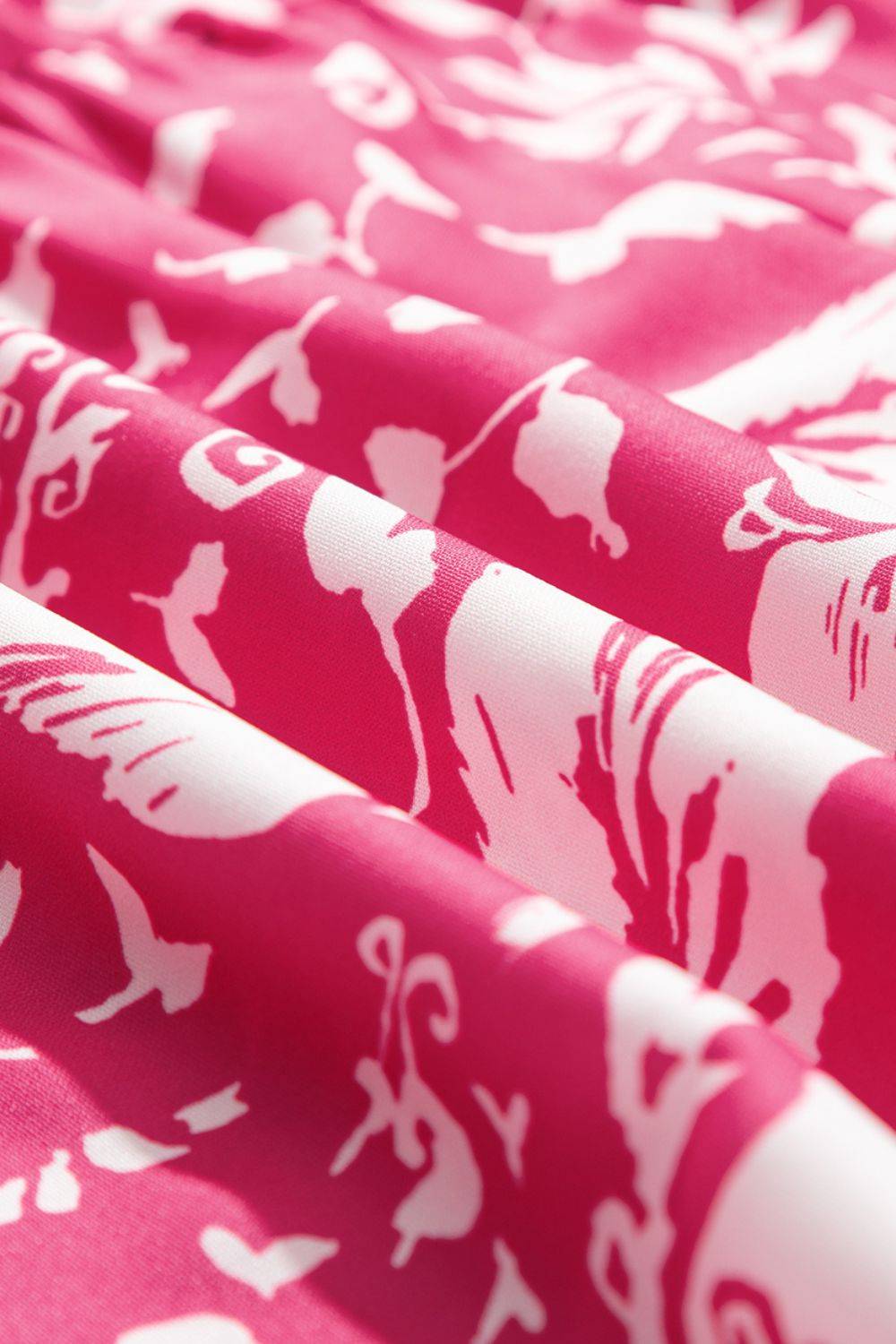 Floral Sleeveless Tasseled Tie Neck Tiered Midi Dress - Clothes For Her Online Store