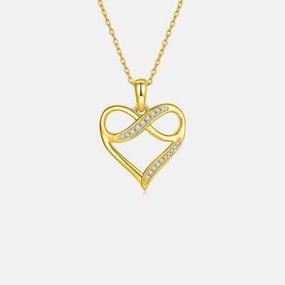 Moissanite 925 Sterling Silver Heart Necklace - Clothes For Her Online Store