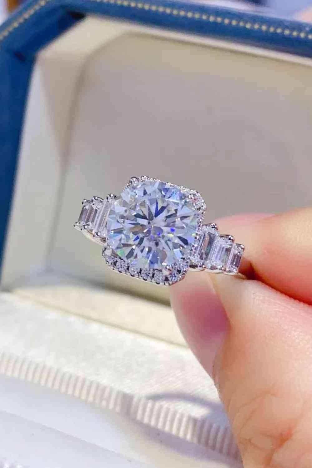 3 Carat Moissanite 925 Sterling Silver Ring - Clothes For Her Online Store
