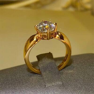 2 Carat Moissanite 925 Sterling Silver Ring - Clothes For Her Online Store