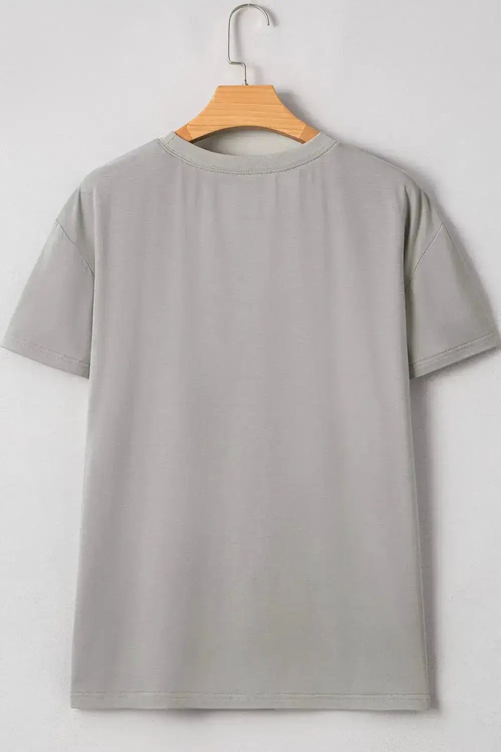Letter Graphic Round Neck Short Sleeve T-Shirt - Clothes For Her Online Store