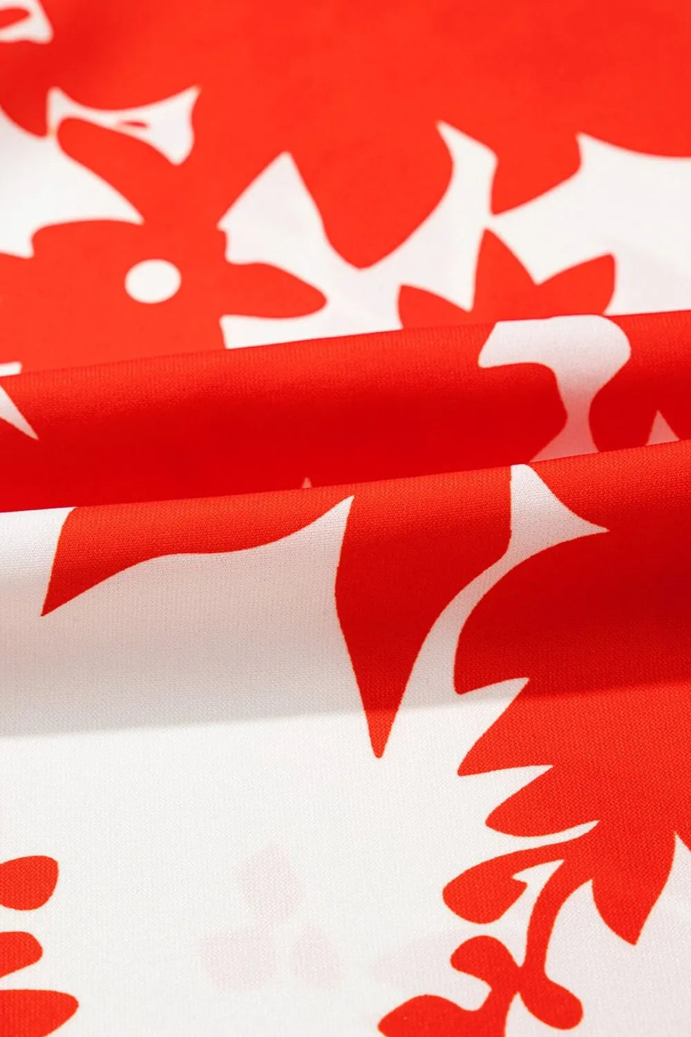 Plant Print Tiered Ruffled Sleeve Tie Neck Blouse