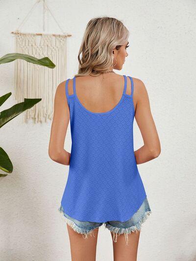 Florira Cutout Eyelet Tank - Clothes For Her Online Store