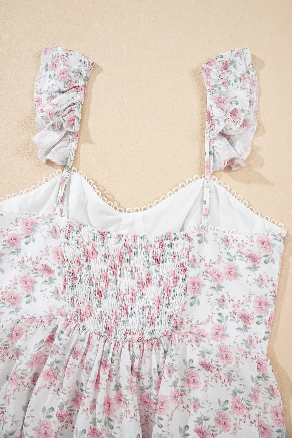Floral Flutter Peplum Tank Top