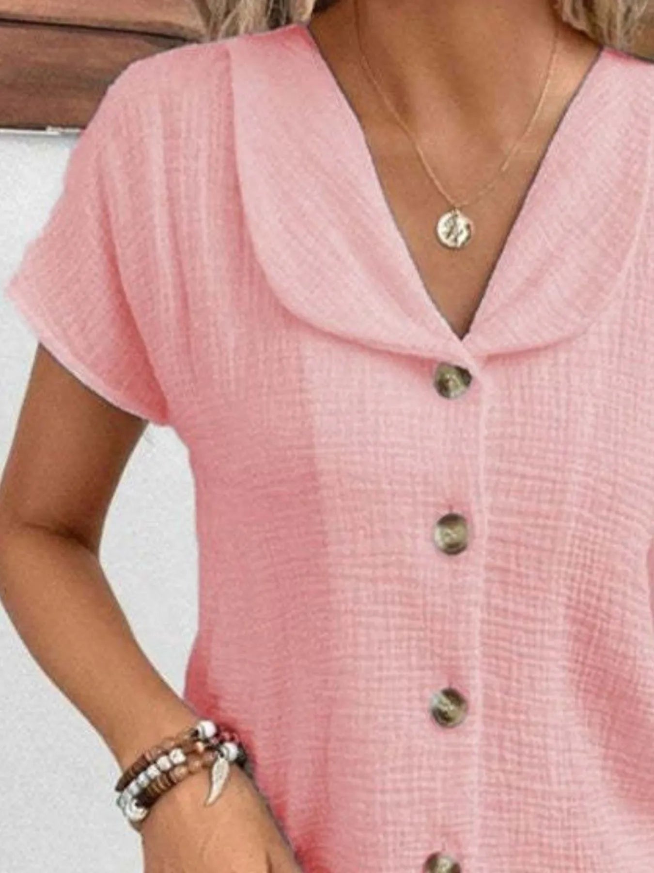 Button Up Short Sleeve Shirt