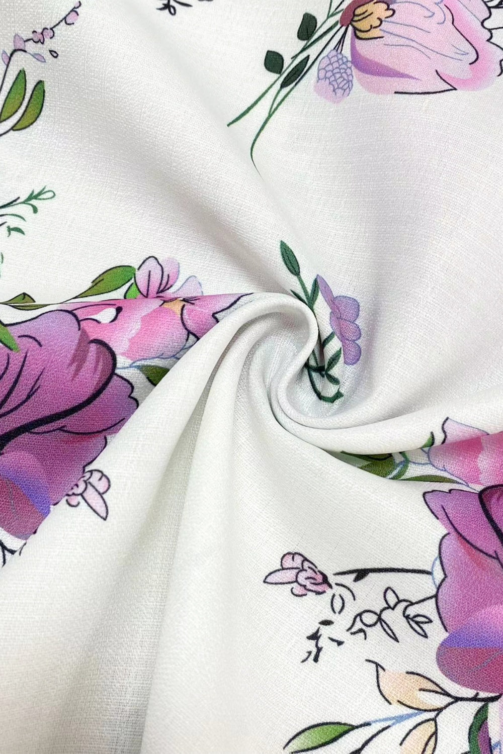 Full Size Printed Tie Neck Short Sleeve Blouse - Clothes For Her Online Store