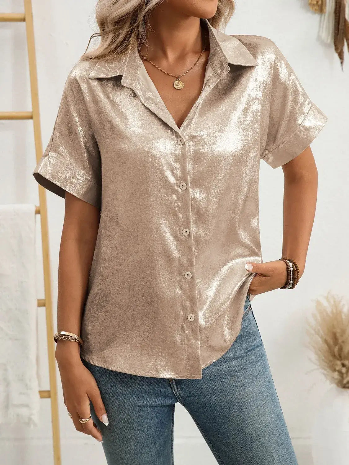 Button Up Short Sleeve Shirt