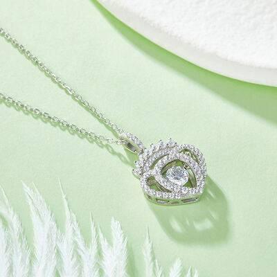 Moissanite 925 Sterling Silver Necklace - Clothes For Her Online Store