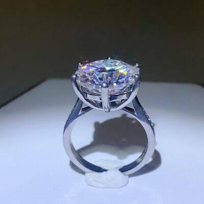 10 Carat Moissanite 925 Sterling Silver Ring - Clothes For Her Online Store