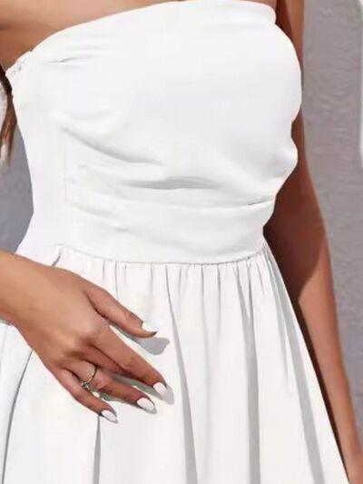 Ruched Tube Mini Dress - Clothes For Her Online Store