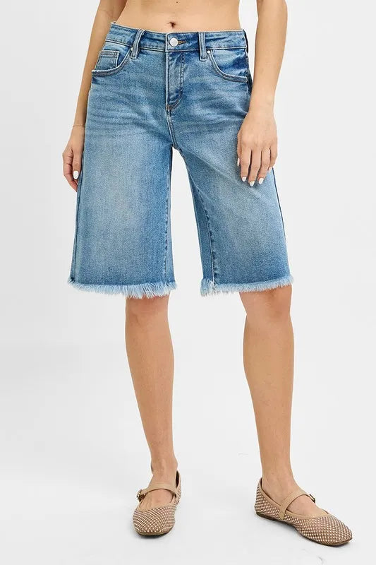 RISEN Tummy Control Mid Rise Fit Bermuda