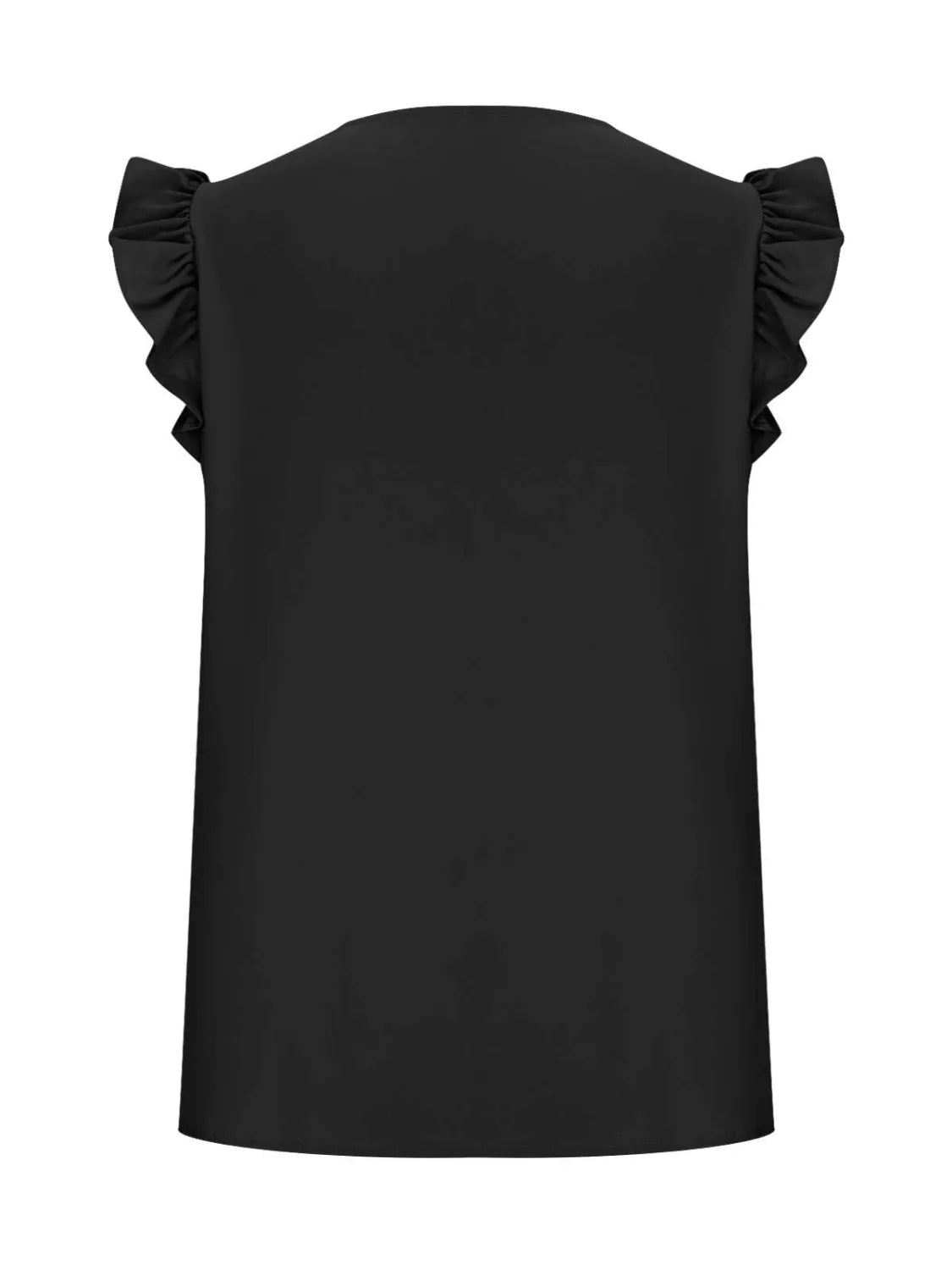 Lace Detail V-Neck Cap Sleeve Blouse