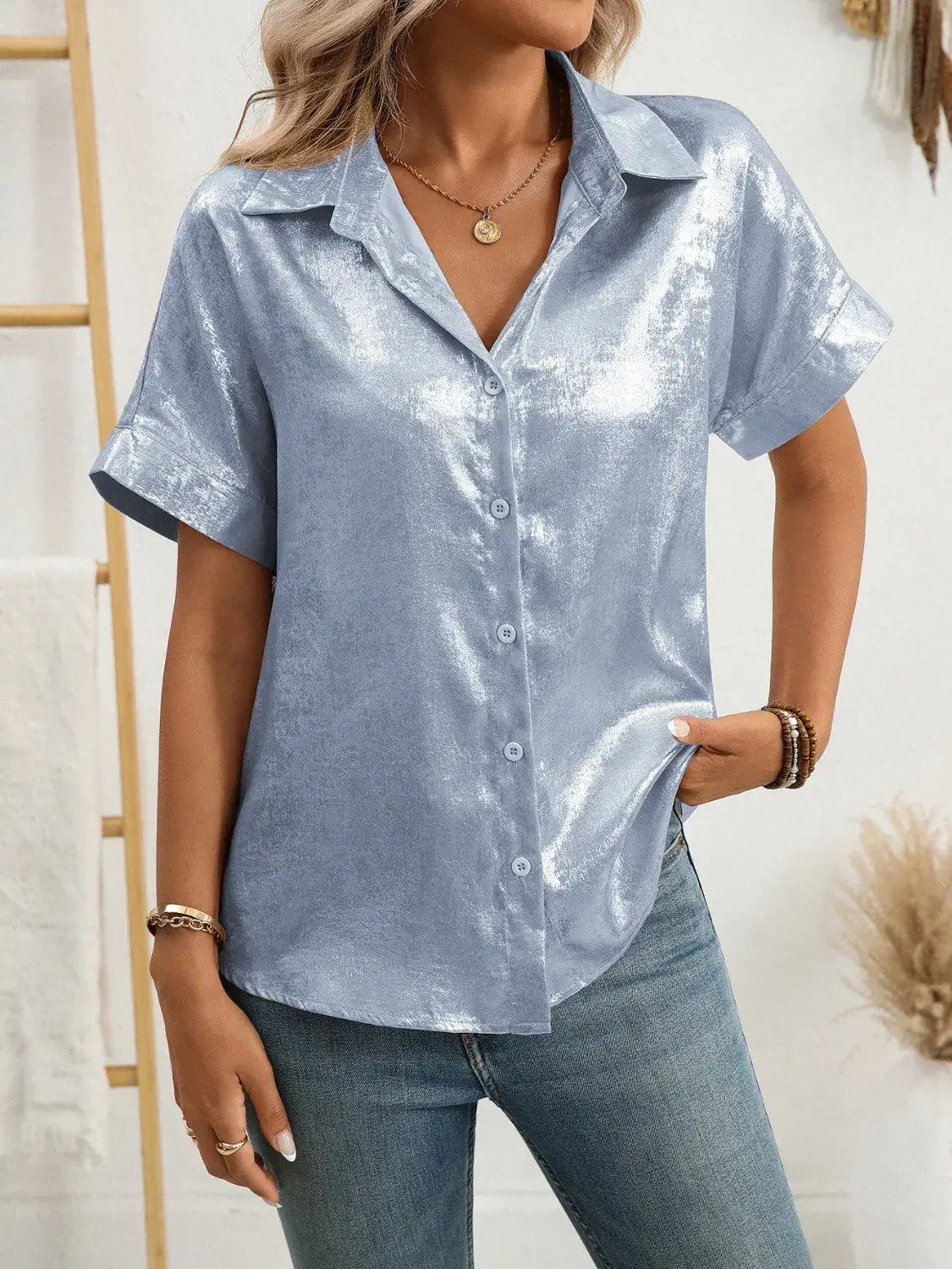 Button Up Short Sleeve Shirt
