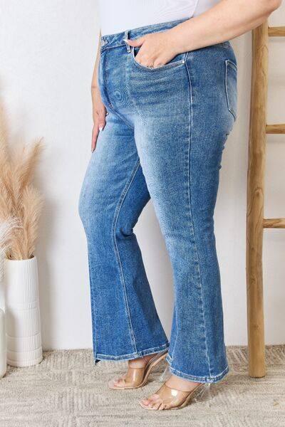 RISEN Full Size High Rise Ankle Flare Jeans - Clothes For Her Online Store