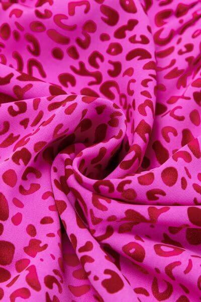 Tiered Ruffled Leopard Cap Sleeve Maxi Dress - Clothes For Her Online Store