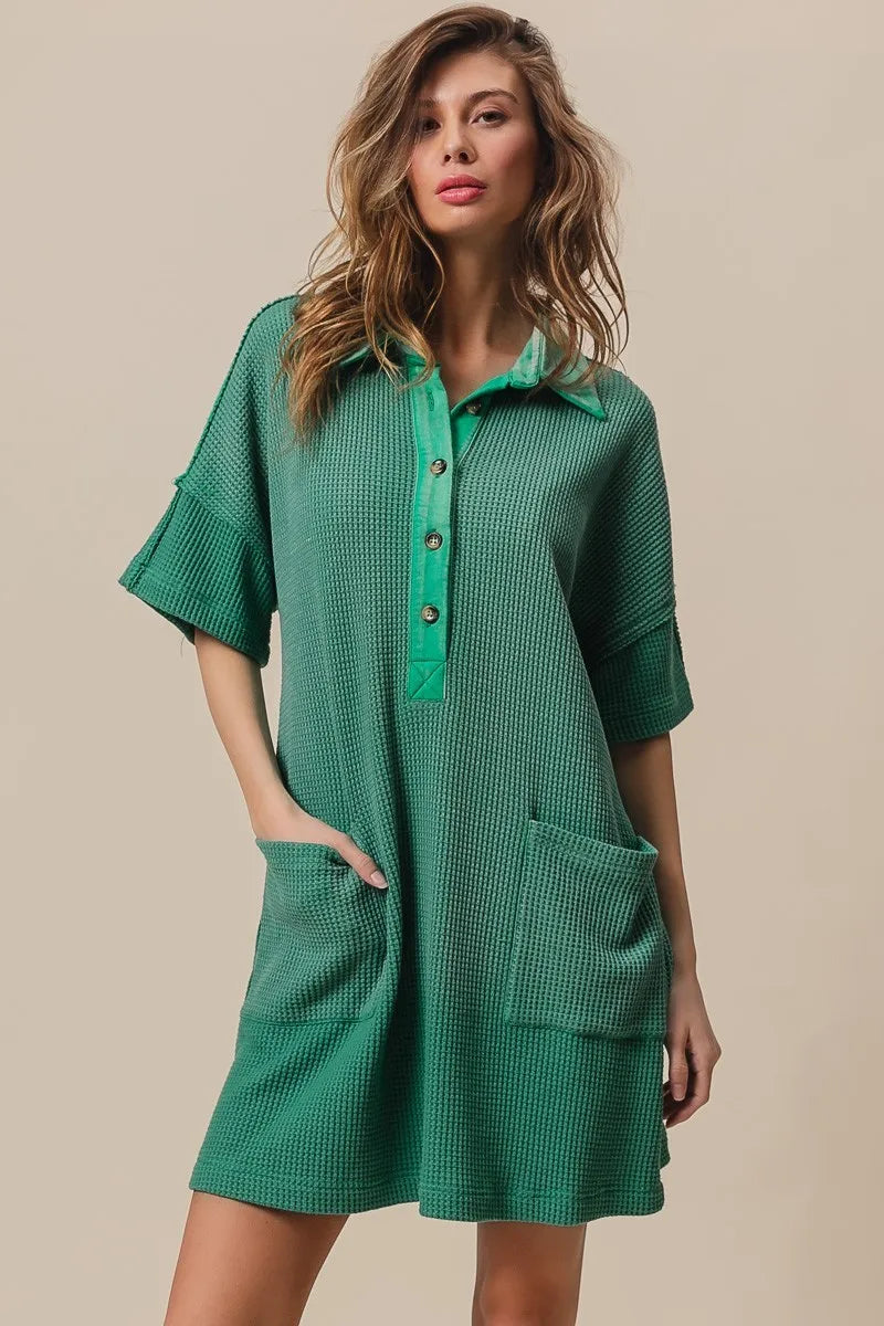 BiBi Dip Dye Mineral Washed Knit Dress