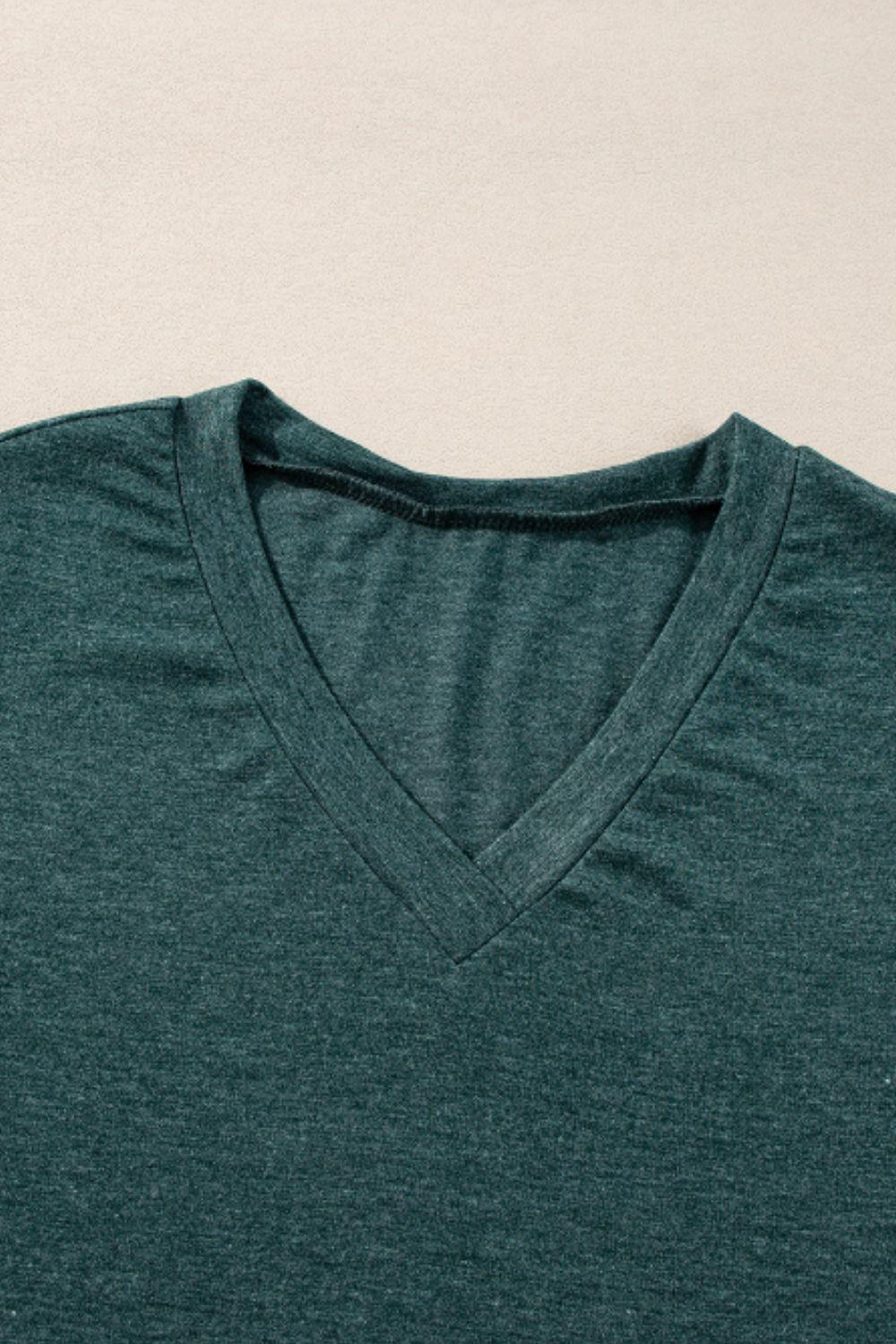 V-Neck Long Sleeve T-Shirt - Clothes For Her Online Store