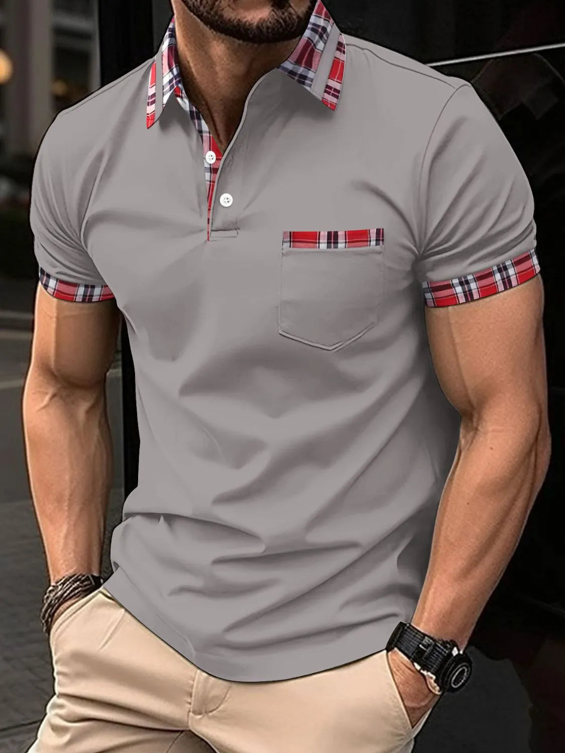 Men's Full Size Collared Neck Short Sleeve Polo Plus Size