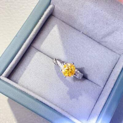 2 Carat Moissanite 925 Sterling Silver Ring - Clothes For Her Online Store