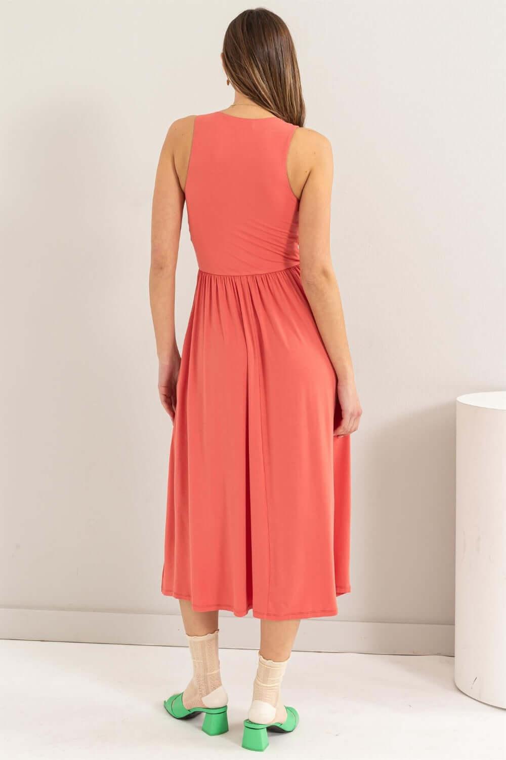 HYFVE Sleeveless Slit Midi Dress - Clothes For Her Online Store