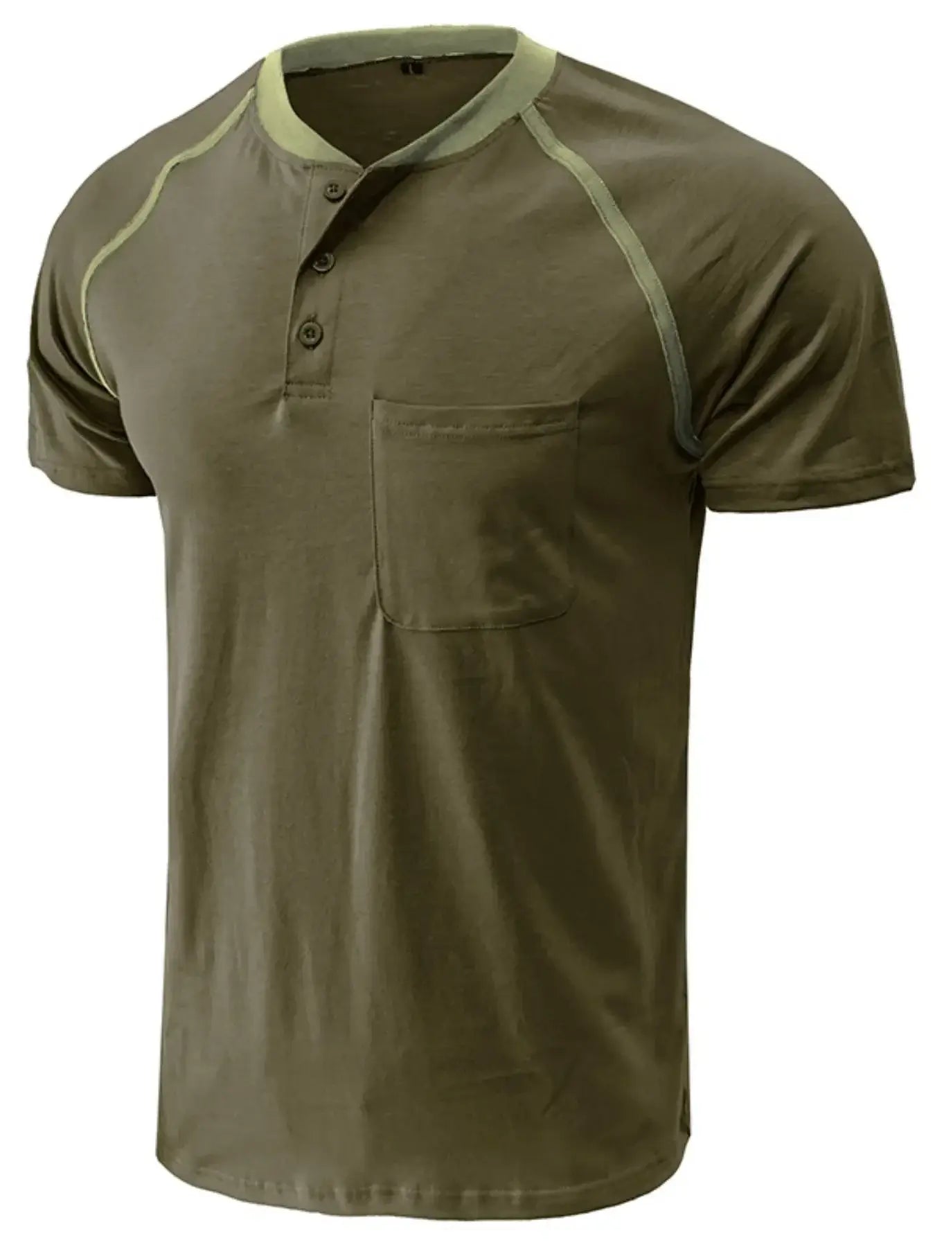 Men's Contrast Stitch Polo Shirt with Chest Pocket