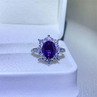 2 Carat Moissanite 925 Sterling Silver Ring - Clothes For Her Online Store