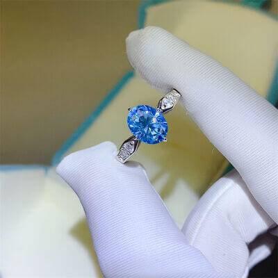 2 Carat Moissanite 925 Sterling Silver Ring - Clothes For Her Online Store