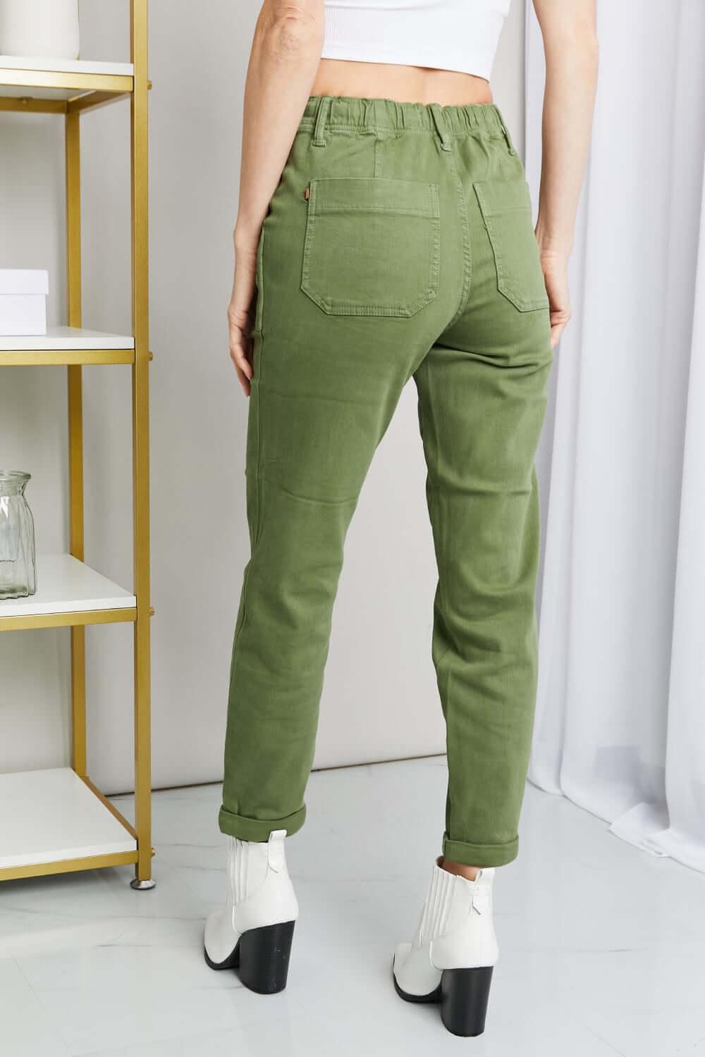 Judy Blue Full Size Drawstring Waist Pocket Jeans - Clothes For Her Online Store