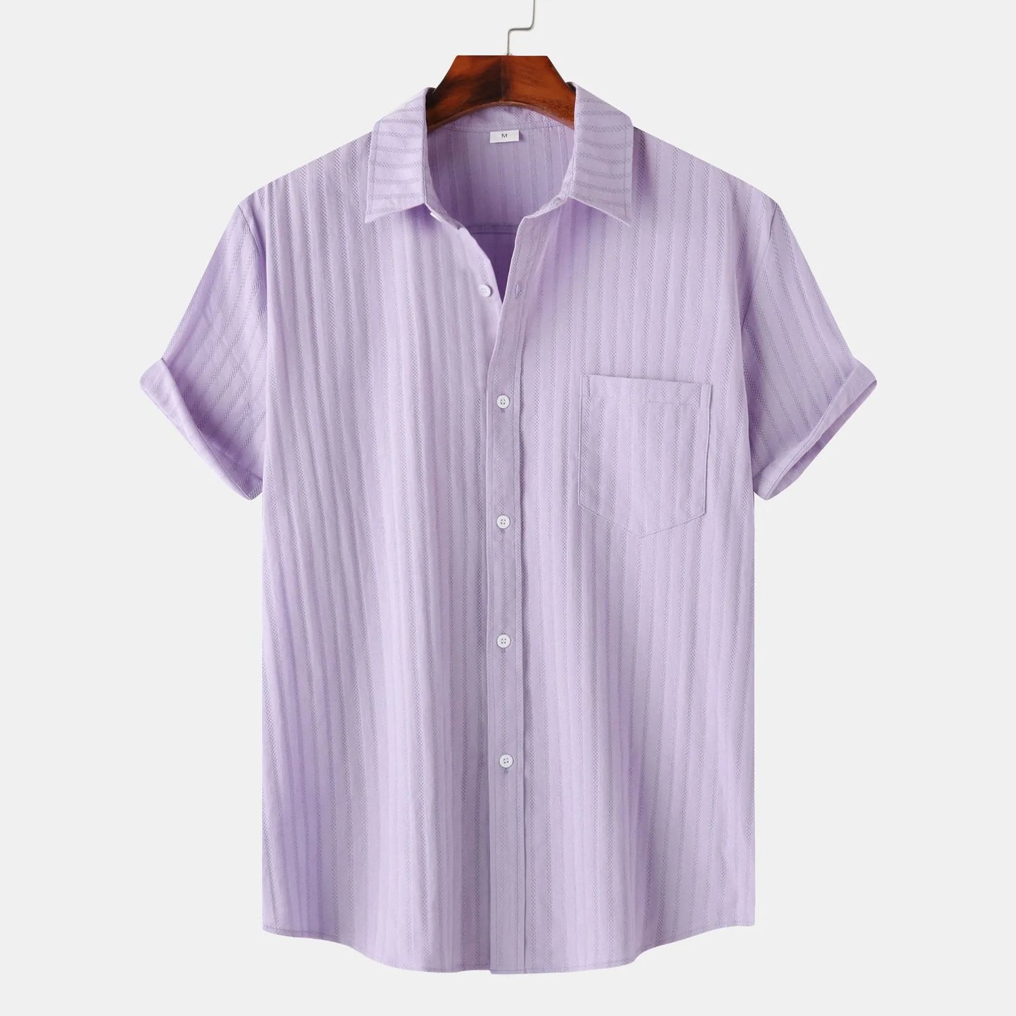 Men's Casual Short Sleeve Button Down Shirt