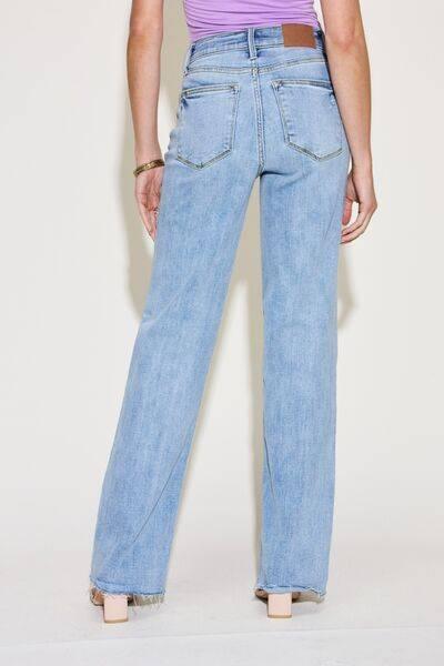 Judy Blue Full Size V Front Waistband Straight Jeans - Clothes For Her Online Store